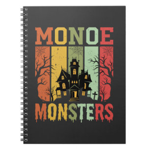 Halloween Spukhaus Retro-Monster Notizblock
