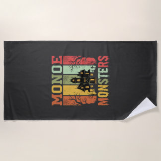 Halloween Spukhaus Retro-Monster Strandtuch