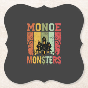 Halloween Spukhaus Retro-Monster Untersetzer