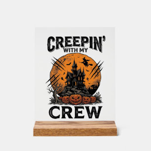 Halloween Spukhaus Schleichen Mit Meiner Crew Shir Acrylschild