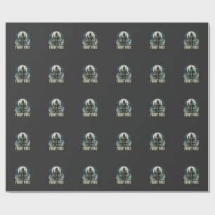 Halloween Spukhaus Schreckens-Vibes-Design Geschenkpapier
