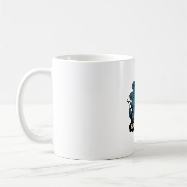 Halloween Spukhaus Uhrturm Fledermäuse Geist_1 Kaffeetasse (Links)