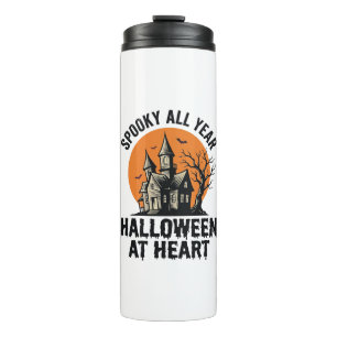 Halloween Spukhaus Vintage Gravur Shirt Ar Thermosbecher