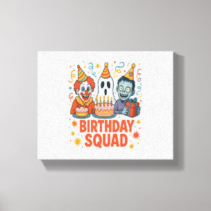 Halloween Squad Creepy Clown Ghost Zombie Leinwanddruck