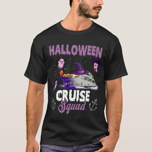 Halloween Squad Cruise Crew Spooky Jahreszeit T-Shirt (Vorderseite)