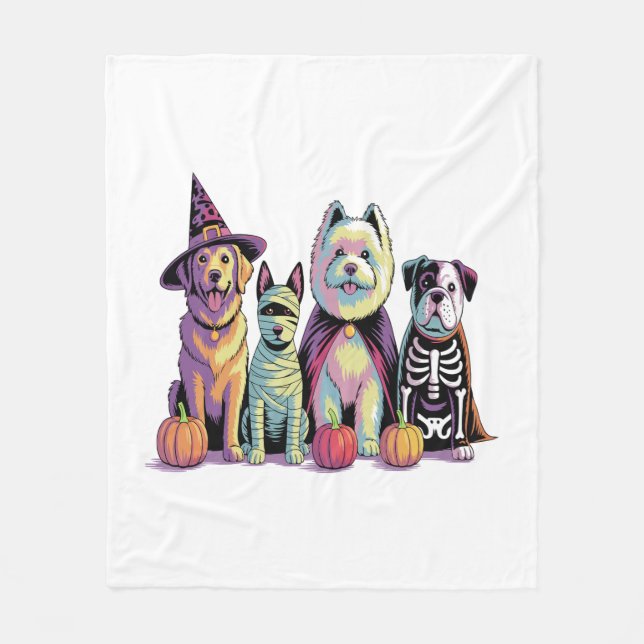 Halloween Squad Dog Fleecedecke (Vorderseite)
