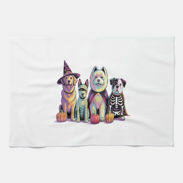 Halloween Squad Dog Geschirrtuch (Horizontal)