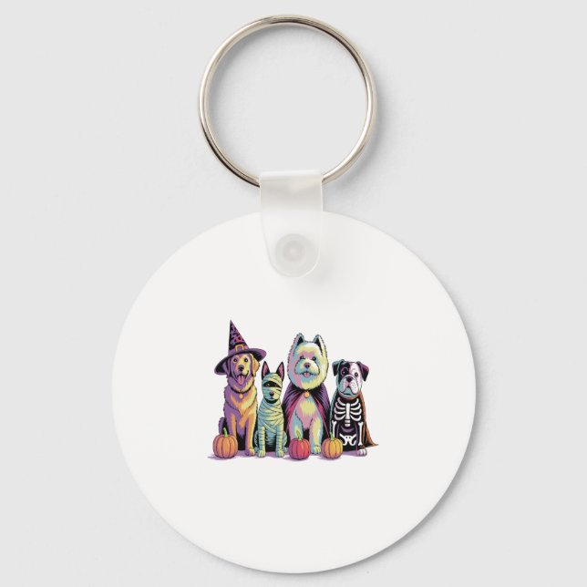 Halloween Squad Dog Schlüsselanhänger (Vorderseite)