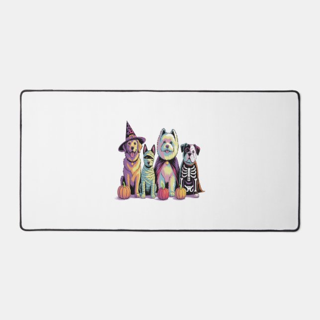 Halloween Squad Dog Schreibtischunterlage (Vorderseite)