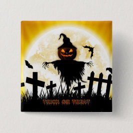 Halloween Square Button/Scarecrow Button