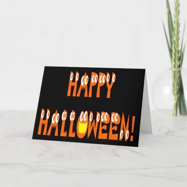 Halloween Squash Text Karte (Vorderseite)