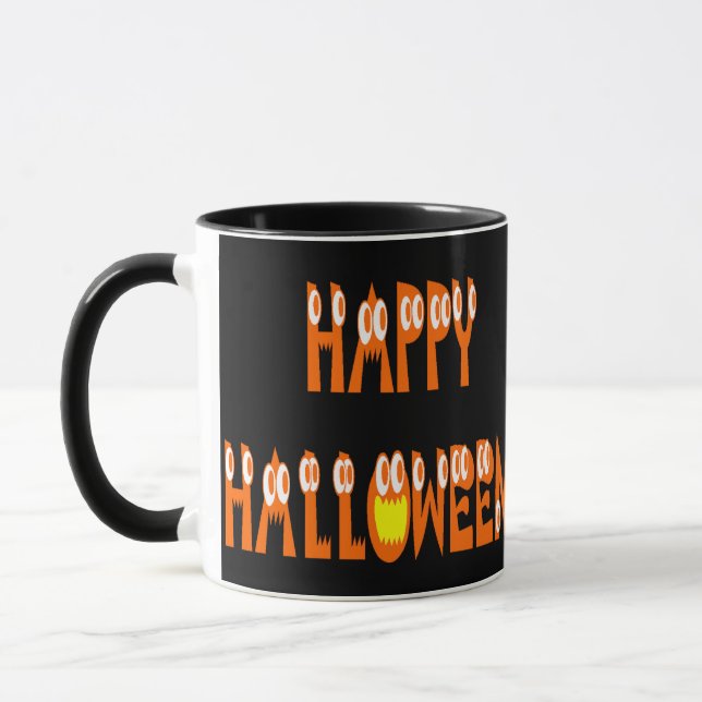Halloween Squash Text Tasse (Links)