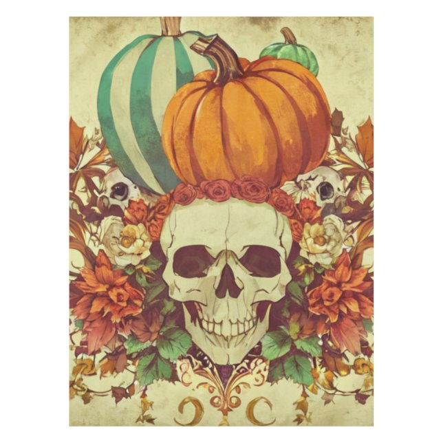 Halloween/squelette/citrouille/chute Nappe (Devant)