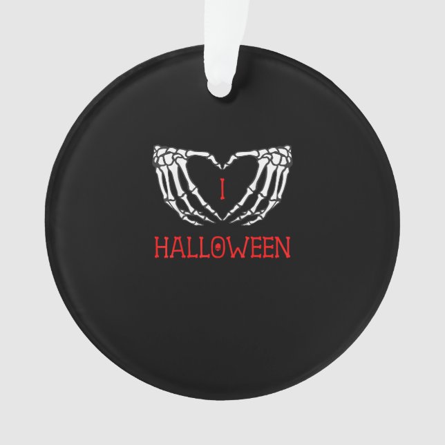 Halloween Squelette Mains Formant Coeur Gothique (devant)
