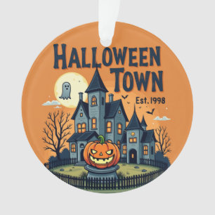 Halloween-Stadt inspirierte Stadt Ornament