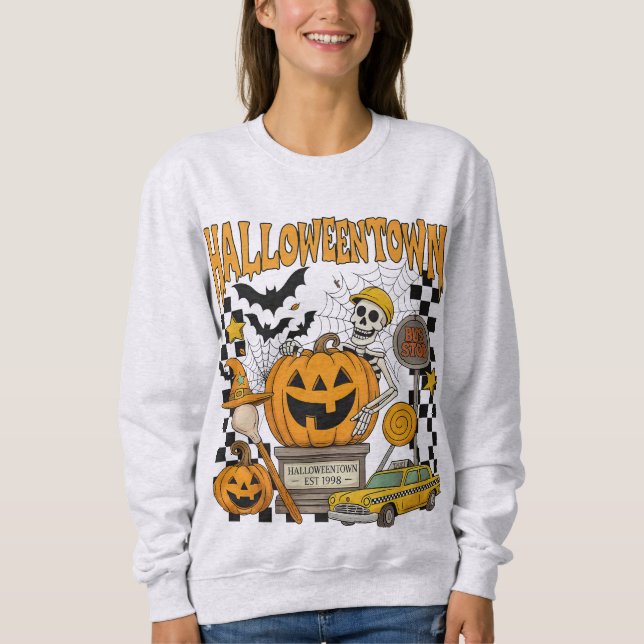 Halloween-Stadt  Sweatshirt (Vorderseite)