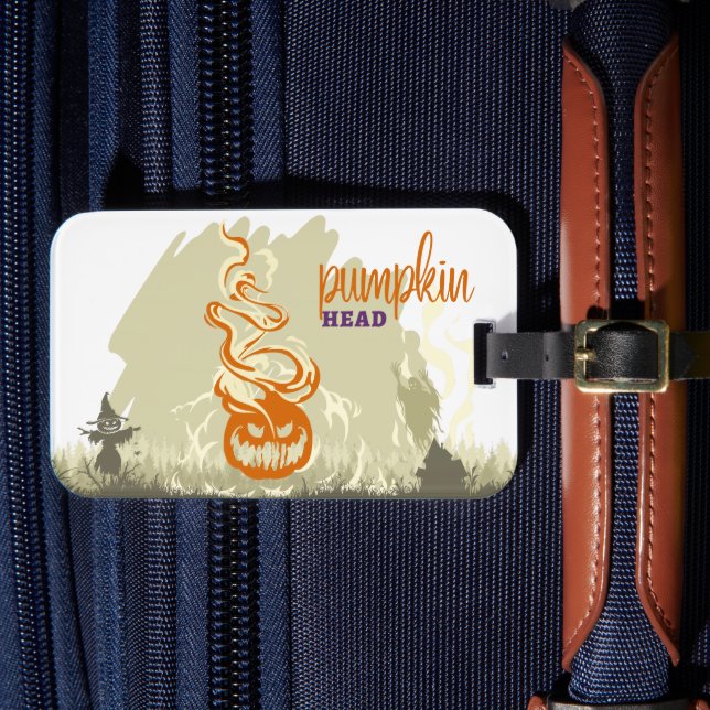 Halloween Stamp Collection "Pumpkinhead" Gepäckanhänger (Vorderseite Insitu 4)