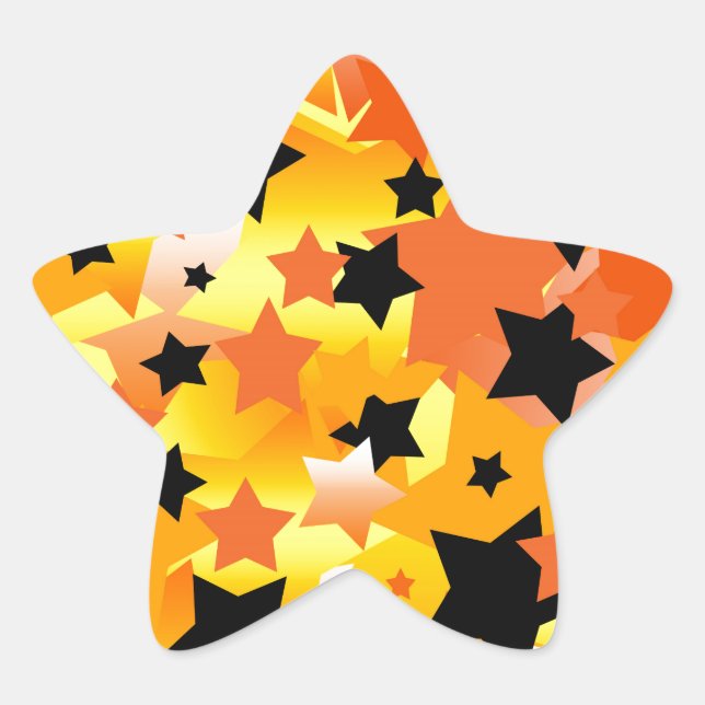 Halloween Stars Stern-Aufkleber (Vorderseite)
