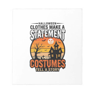 Halloween Statement-Kostüme Vintage T-Shirt-Design Notizblock
