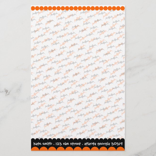 Halloween Stationery Template Briefpapier (Vorderseite)