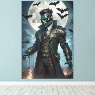 Halloween Steampunk Frankensteins Monster Leinwanddruck