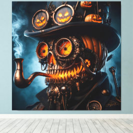 Halloween Steampunk Gothic Jack-O-Lantern Leinwanddruck