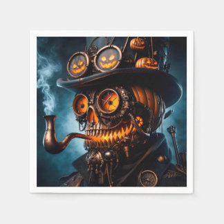 Halloween Steampunk Gothic Jack-O-Lantern Serviette