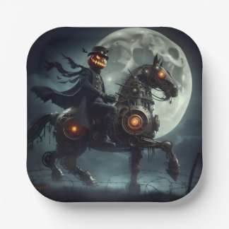 Halloween Steampunk Headless Horseman Pappteller