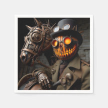 Halloween Steampunk Jack-O-Lantern Horseman