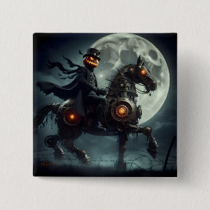 Halloween Steampunk Kopfloser Reiter Button