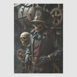 Halloween Steampunk Skeleton Seidenpapier