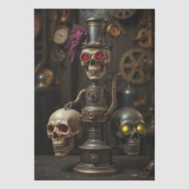 Halloween Steampunk Skeleton Seidenpapier