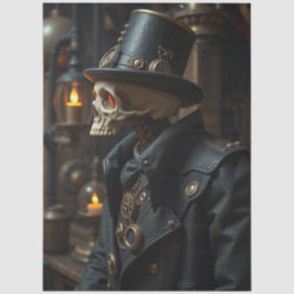 Halloween Steampunk Skeleton Seidenpapier
