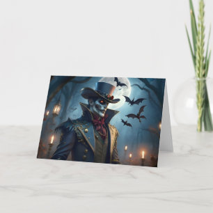 Halloween Steampunk Southern Gentleman Zombie Karte