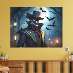 Halloween Steampunk Southern Gentleman Zombie Leinwanddruck