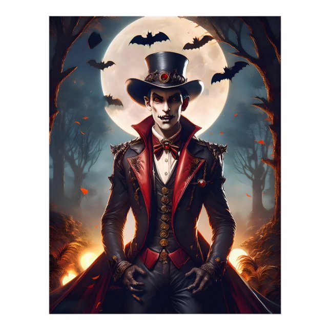Halloween Steampunk Vampire Zombie Fotodruck (Vorne)