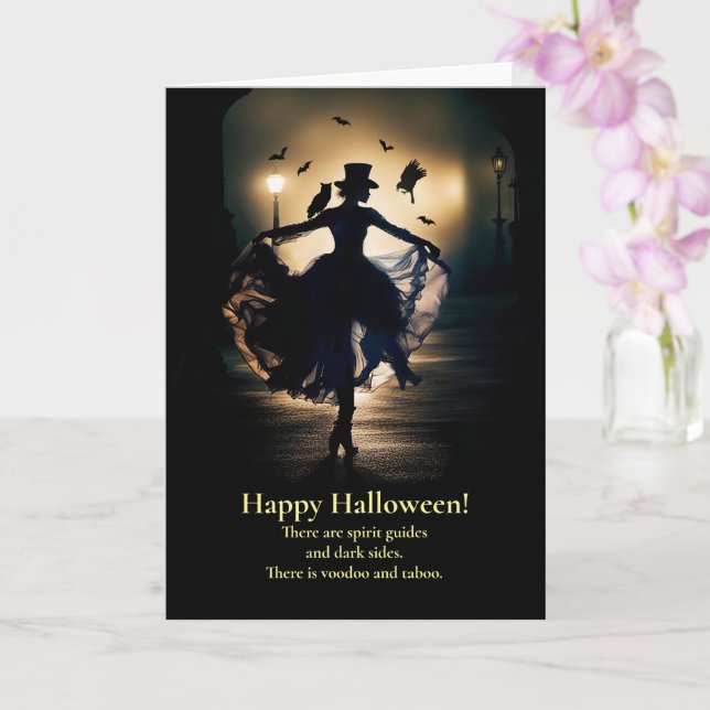 Halloween Steampunk Viktorianisch Voodoo Mystic Karte (Orchidee)