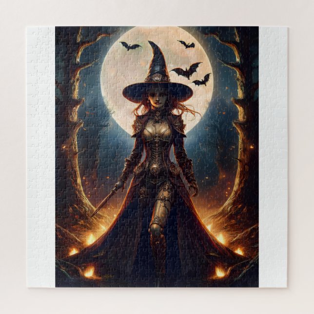 Halloween-Steampunk-Waldhexe (Vertikal)