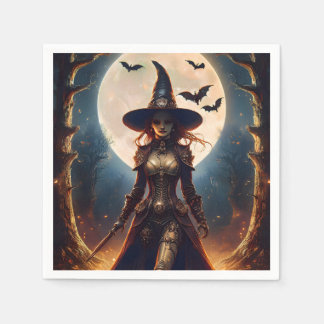 Halloween-Steampunk-Waldhexe Serviette