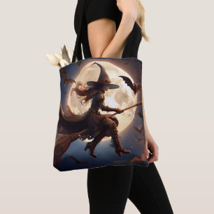 Halloween Steampunk Witch Moonlight Flight Tasche