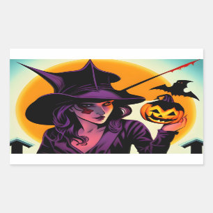 Halloween-Sticker Rechteckiger Aufkleber