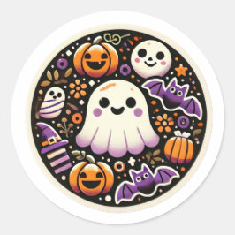 Halloween-Sticker Runder Aufkleber