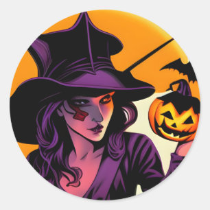 Halloween-Sticker Runder Aufkleber