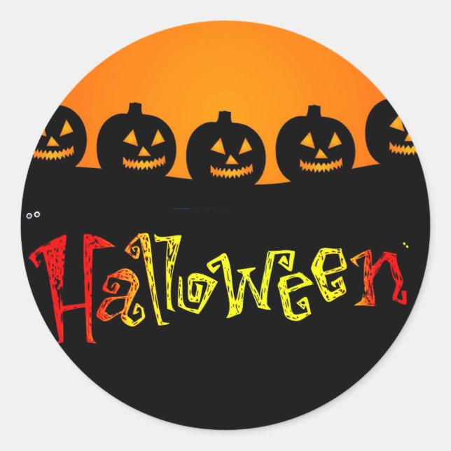 Halloween-Sticker Runder Aufkleber (Vorderseite)