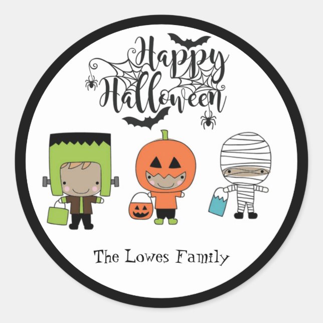 Halloween-Sticker Runder Aufkleber (Vorderseite)