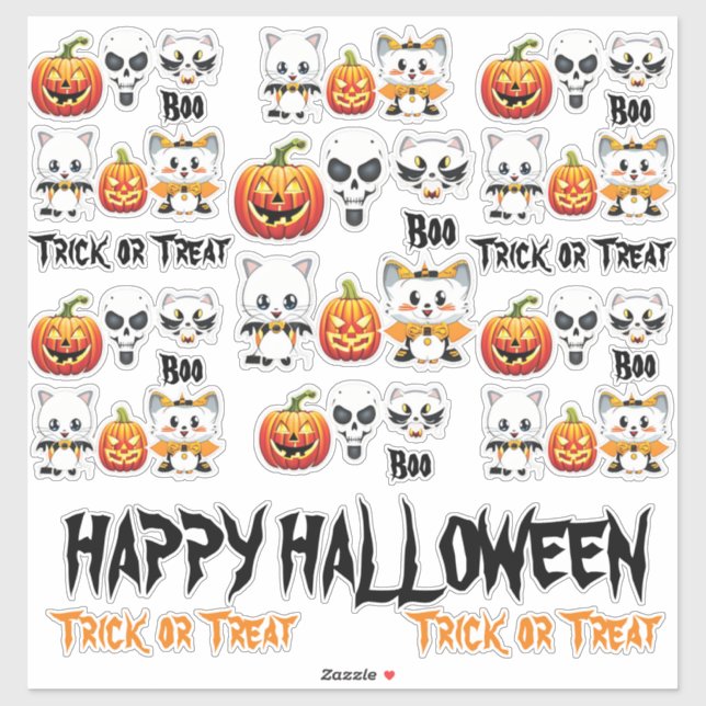 Halloween Stickers Aufkleber (Blatt)
