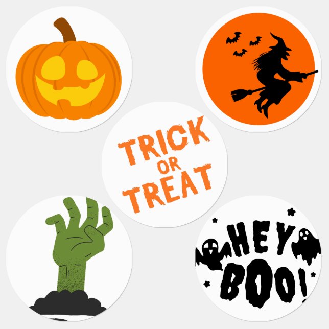 Halloween Stickers Etiketten (Gruppe)