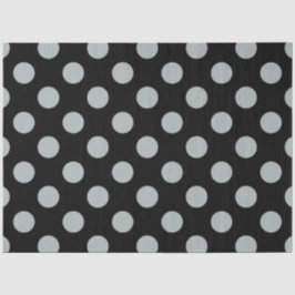 Halloween-Stil | Große Punkte Grau und Schwarz Seidenpapier
