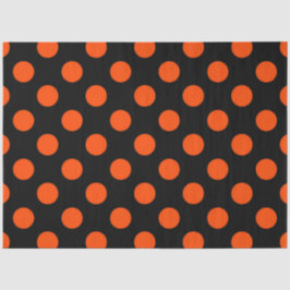 Halloween-Stil | Orangefarbene und schwarze Punkte Seidenpapier