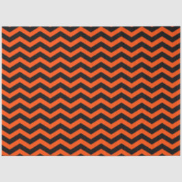 Halloween-Stil | Orangefarbene Zickzack Streifen Seidenpapier